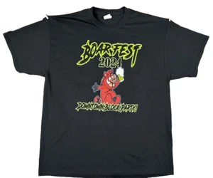 SURPLUS Harley-Davidson Motorcycle Event T-Shirt Crazy Boars Boarfest  (Size XL) - Picture 1 of 8