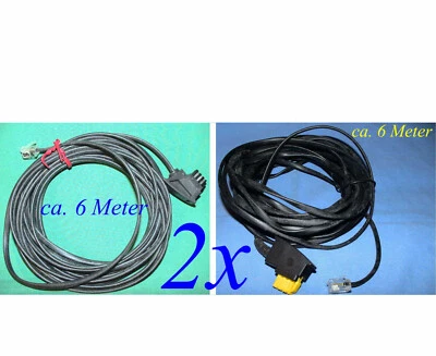 2x 6 Meter Telefonkabel mit TAE Western Stecker Signo etc. Telephone Power Cord - Bild 1 von 4