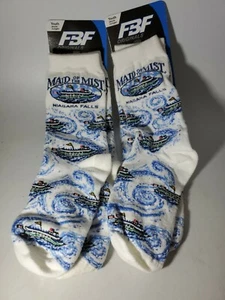 2 PAIR Niagara Falls Print Socks Socks Size Youth Kids (13, 1-5) - Picture 1 of 3