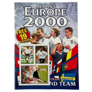 Merlin's Europe 2000 Official England Collection - STICKER ALBUM + 19 STICKERS - Imagen 1 de 11