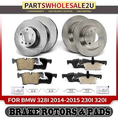 12x Rotor de freno de disco delantero y trasero y pastillas de freno de cerámica para BMW 328i 228i xDrive Foto 1 de 4
