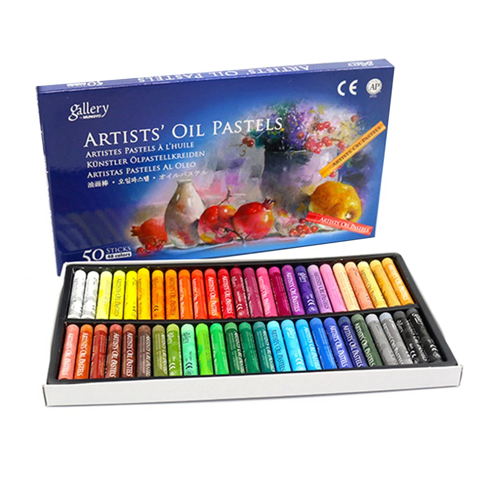 25/50 Color Non Toxic Oil Pastels Set, Soft Oil Pastels Set for Beginners Kids - image 1 of 4