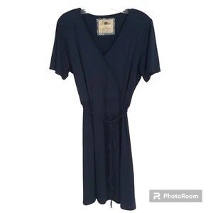 Cupio blau Faux Wickel V-Ausschnitt Kleid Damen Medium - Bild 1 von 10