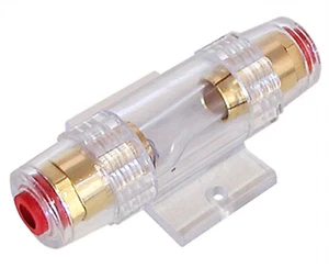Agu 4 & 8 Awg Controllo IN Line Audio Auto Portafusibile Alimentazione Cavo Amp - Picture 1 of 1