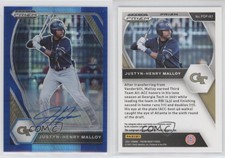 2021 Panini Prizm Draft Picks Hyper Blue and Carolina Justyn-Henry Malloy Auto