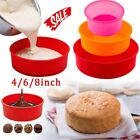 4/6/8inch Silicone Round Bread Mold Cake Pan Muffin Bakeware Non-stick Tray Tool