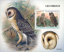 Owls MNH Stamps 2023 Central African Republic S/S