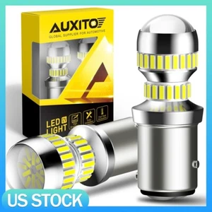 2X 1157 LED SMD Tail Brake Stop Reverse Parking Turn Signal Light Bulbs White - Picture 1 of 12