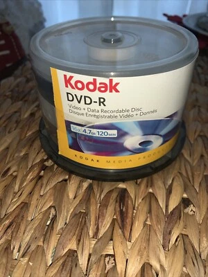 BRAND NEW Kodak DVD Discs DVD-R 16x 4.7gb 120min PACK of 50 ❤️tb - Image 1 of 4