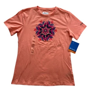 Columbia Women XS Magnolia Springs Coral Tee Omni-Shade Wick 50 UPF Shirt NWT - Picture 1 of 10
