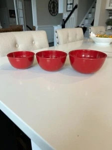 Prep Cook Bowl Red Cup Set Measuring Cups Melamine Nesting 1/2 cup - 2 cup - Picture 1 of 9
