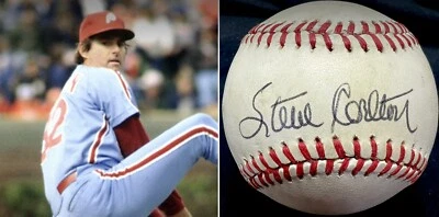 Steve Carlton HOF 1994 PSA/DNA Authentic Autographed Signed Baseball Phillies - Image 1 of 4
