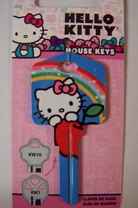 HELLO KITTY Blue Kwikset KW1/KW10 House Key Blank - Picture 1 of 1