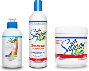 Champú mezcla de silicio 16 oz, tratamiento 16 oz, juego intensivo de 8 oz - Imagen 1 de 1