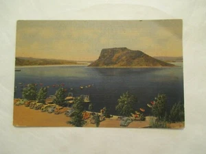 New Mexico Postcard Boat landing Bathing Beach Elephant Butte Lake Hot Spring NM - Picture 1 of 2