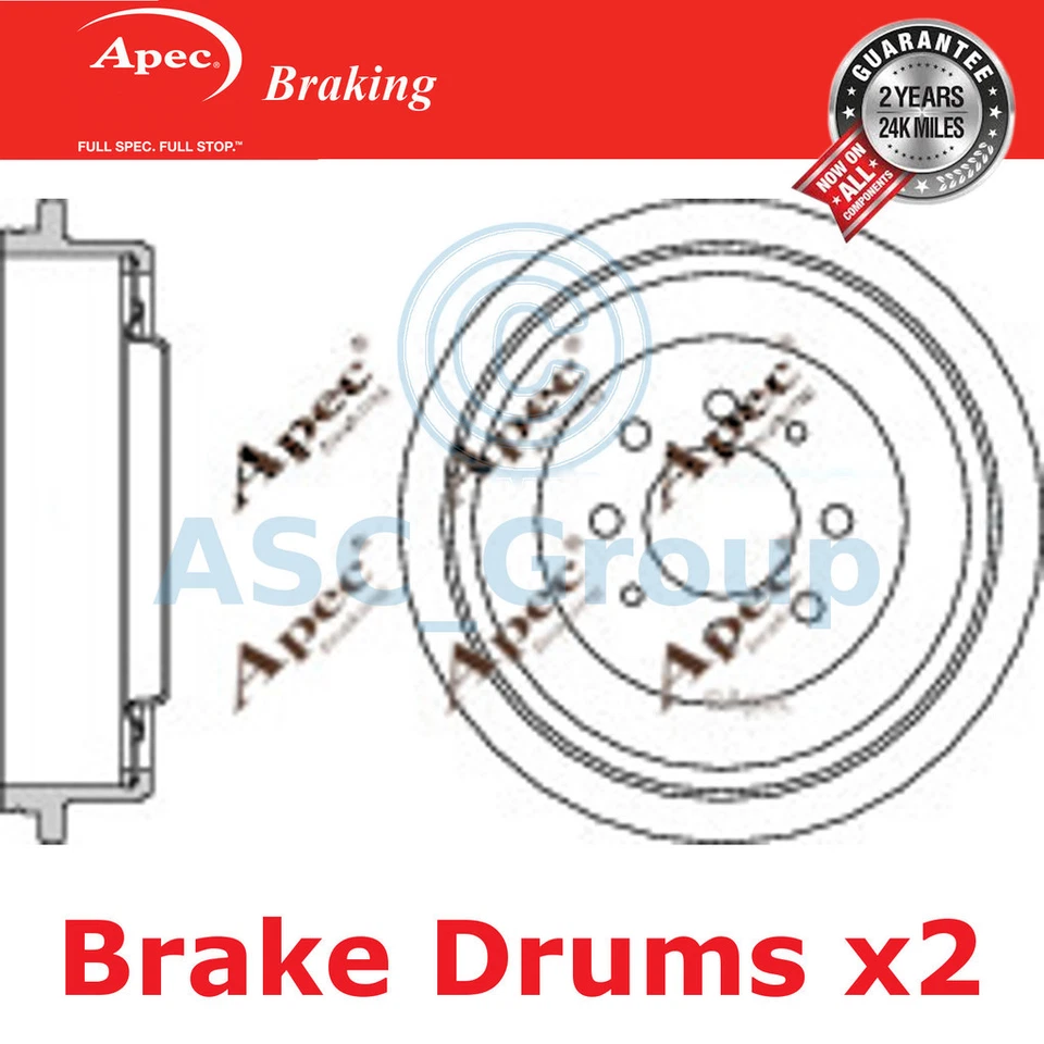 2x Apec 230mm (Interne) 4 Clou Rechange Arrière Frein à Main Frein De DRM9511 - Photo 1/1