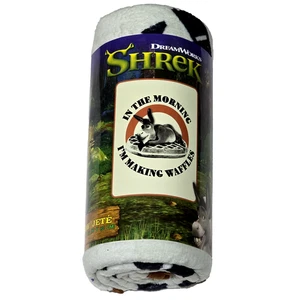 DreamWorks Shrek Am Morgen mache ich Waffeln Esel Überwurf Decke 46 x 60 Zoll - Bild 1 von 1