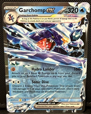 Garchomp EX 038/182 Double Rare Holo - Sv04 - Paradox Rift - NM - Pokémon TCG - Image 1 of 2