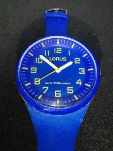 Unisex Lorus Y121-X128 Quartz Watch with Blue Rubber Strap - Picture 1 of 3