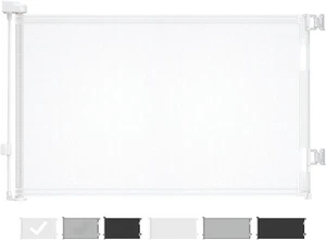 White Retractable Mesh Pet Gate 33" Tall, Extends to 55" Wide for Doorways - Picture 1 of 9