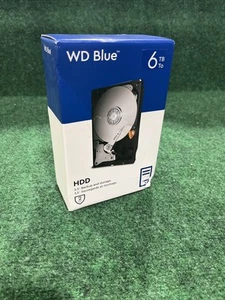 WD 6TB Blue PC Desktop SATA Hard Drive, 5400 RPM, 256MB Cache, CMR - WD60EZAX - Picture 1 of 1
