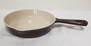 Le Creuset #16 Brown Enameled Cast Iron Skillet Frying Pan 6.5" - Picture 1 of 9
