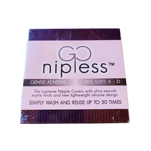 Go Nipless Damen Selbstklebende Silikon Brustwarzenabdeckungen Pasties Größe A-D Neu - Bild 1 von 2