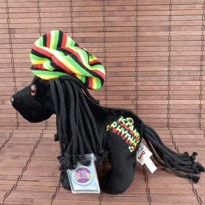 Webkinz Rockerz Dog Island Rhythm HM5112 Sealed Code Black Lab Plush Dreadlocks - Image 1 of 4