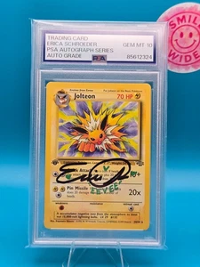 PSA Auto 10 - 1999 Pokemon, Jolteon-Non Holo, 1st Ed., Erica Schroeder Autograph - Picture 1 of 2