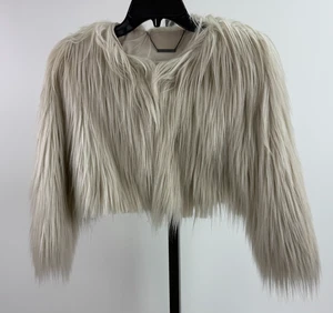 Chaqueta Elie Tahari Recortada Piel Sintética Pelo Largo Delma Talla X - Imagen 1 de 3