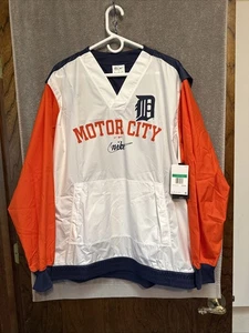 Detroit Tigers Nike Rewind Warm-Up MLB Pullover Windbreaker Jacket Men’s Sz XL - Picture 1 of 8