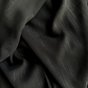 Black Sparkle Stripe Polyester Chiffon 60in Width - Picture 1 of 2