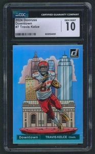 2024 Donruss Downtown #7 Travis Kelce CGC 10 - 6032554020 Kansas City Chiefs - Picture 1 of 2