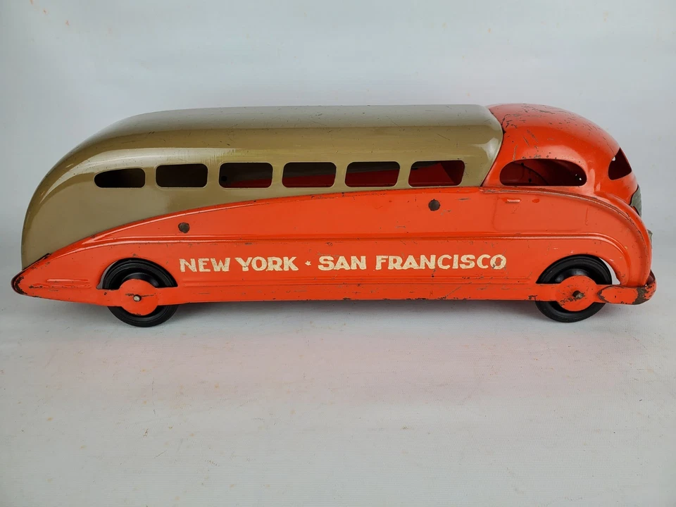 Autobús Viktor Schreckengost Steelcraft #B16 Nueva York - San Francisco, (no Buddy L) Foto 1 de 4
