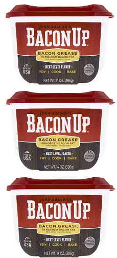 Bacon up Bacon Grease Rendered Bacon Fat for Frying Cooking Baking 14oz