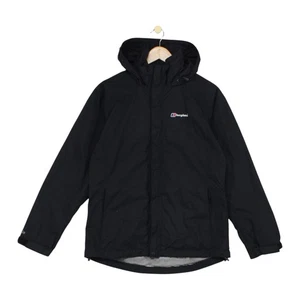 Berghaus AQ2 Waterproof Jacket Womens Size 12 Black Hooded Outdoor - Picture 1 of 15