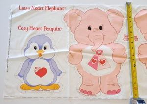 Care Bear Cousins Lotsa Cozy Heart Pinguin Elefant Stoffbahn schneiden und nähen Vintage - Bild 1 von 2