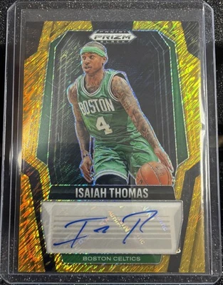 Isaiah Thomas - 2024-25 Black Prizm - Gold Shimmer Auto 08/10 #SIG-THM - Celtics Foto 1 de 3