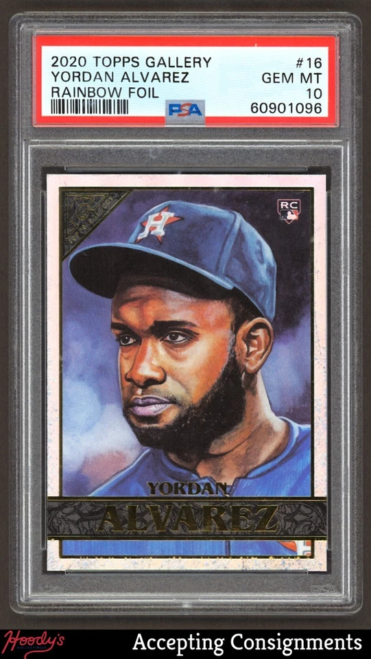 2020 Topps Gallery Rainbow Foil #16 Yordan Alvarez RC ROOKIE PSA 10 GEM MINT - Image 1 of 2