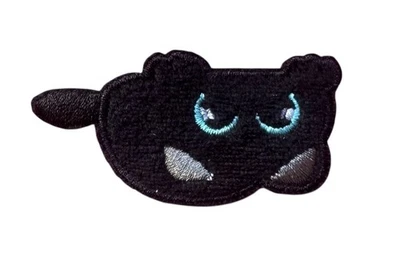 Self-adhesive iron on patch Cartoon Black Cat 2+1/4 x 1+1/4 inch - Image 1 of 2