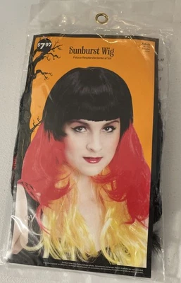 Peluca Sunburst para adultos Halloween teatro vestir colorida Foto 1 de 4