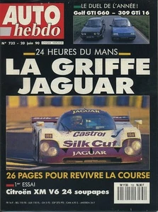 AUTO HEBDO n°732 20/06/1990 24h du MANS 1990 VW GOLF GTI G60 309 GTI 16 XM V6 - Foto 1 di 1