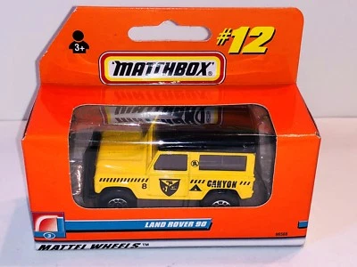 MATCHBOX MB12 LAND ROVER DEFENDER 90 RARE YELLOW "CANYON" EUROPEAN WINDOW BOX - Image 1 of 2