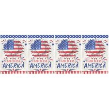  4 Count Independence Day Banner Double Side Flag Garden Festival