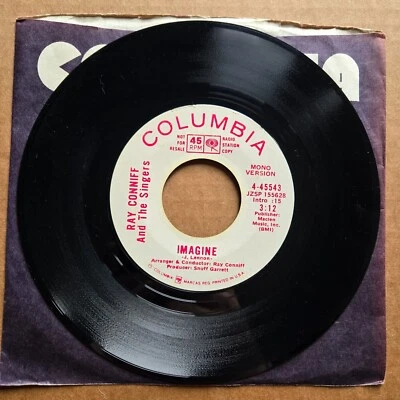RAY CONNIFF Imagine JOHN LENNON COVER DJ PROMO 45 7" Record Vinyl Records - Image 1 of 2