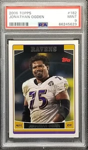 2006 Topps, PSA 9, JONATHAN OGDEN, #182, Baltimore Ravens, Mint, PSA 9, HOF - Picture 1 of 2