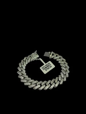 Para hombres Miami Cuban Link Acabado Rodio 9" Caja Bloqueo 15 mm Precio de venta sugerido por el fabricante $799.99 Estilo A Foto 1 de 4
