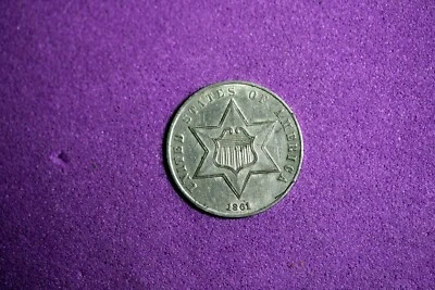 Estate Find 1861 - Three Cent!!!!  #J29353 - Image 1 of 2