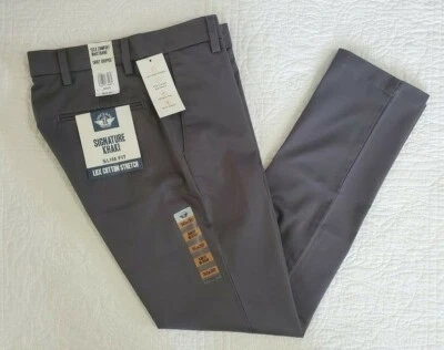 NEW Dockers Signature Khaki Slim Fit Pants Flex Comfort Waistband 594070006 Gray - Image 1 of 4