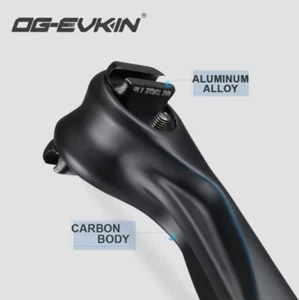 OG-Evkin Carbon Bicycle Seatpost 27.2/31.6mm 15mm Offset 400mm length - Picture 1 of 7